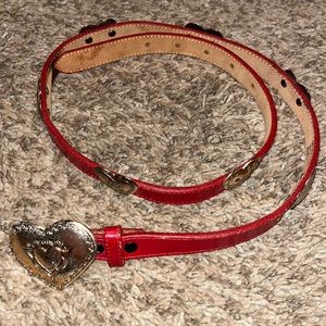 Silver heart belt